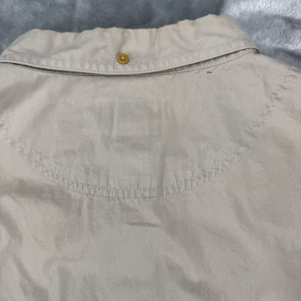 Cabelas Outdoor Gear Mens XL Khaki Cotton Fishing Hiking Utility Shirt Vent Back - Picture 15 of 16